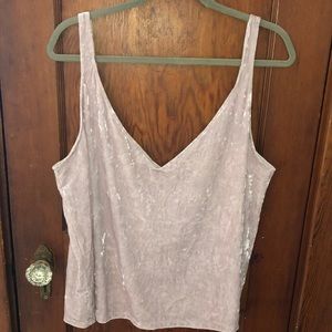 Cream Velvet Tank
